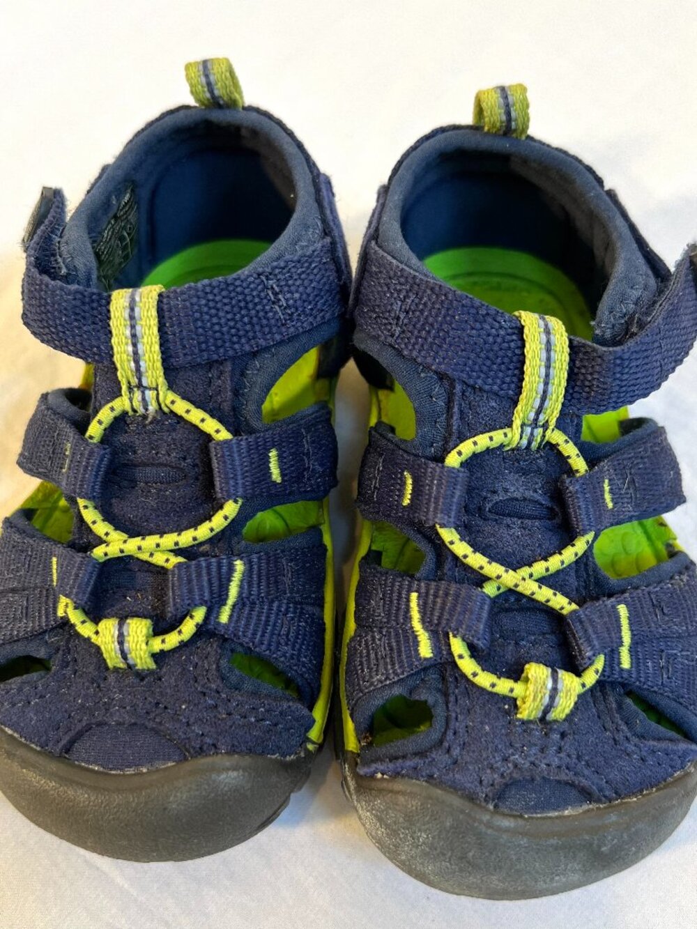 KEEN Toddler Sandals Blue & Lime | Bungee Lace | Water-Friendly | Size 6